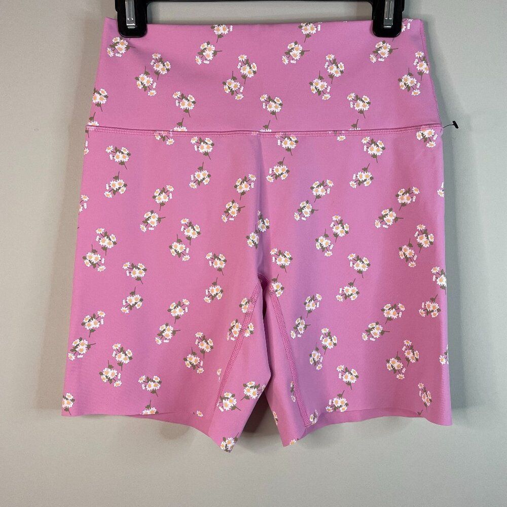 Offline by Aerie Pink Floral Biker Shorts Womens Size Large NWOT